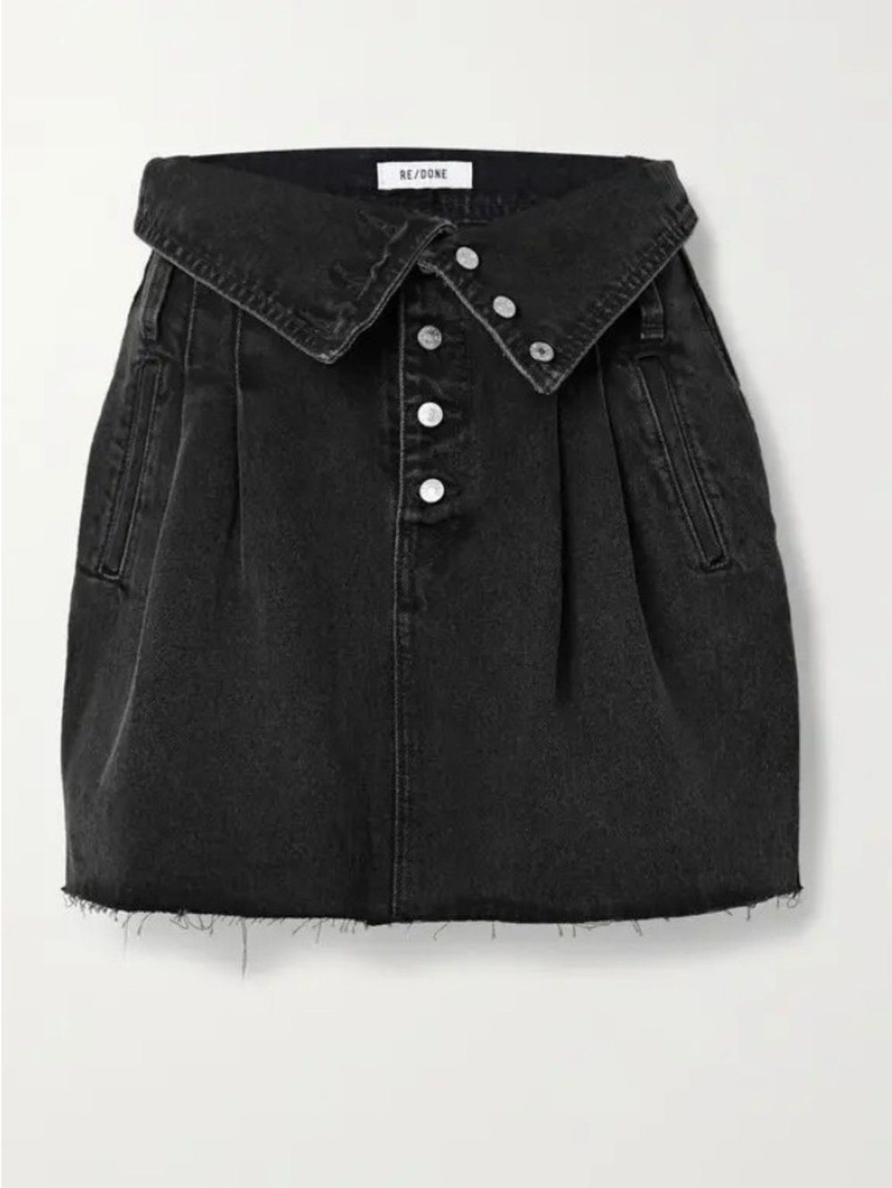 Re/Done 80’s fold over denim mini skirt